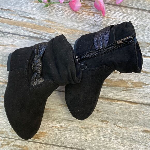 BABY GIRL SLOUCH Boots & Slip-On Sparkly Shoes 2-Pack Size 5 - Picture 3 of 7